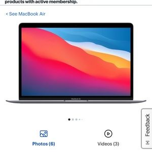 MacBook Air 13.3" Laptop - Apple M1 chip - 8GB Memory - 256GB SSD - Space Gray